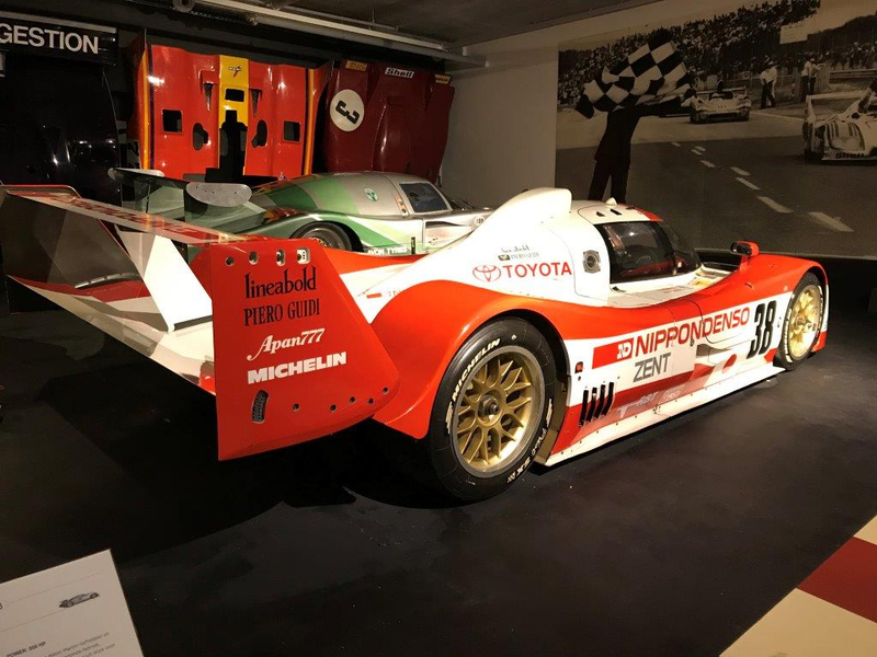 1993 Toyota TS-010 Le Mans car. Dat wing. Aston Martin Nimrod in the background.
